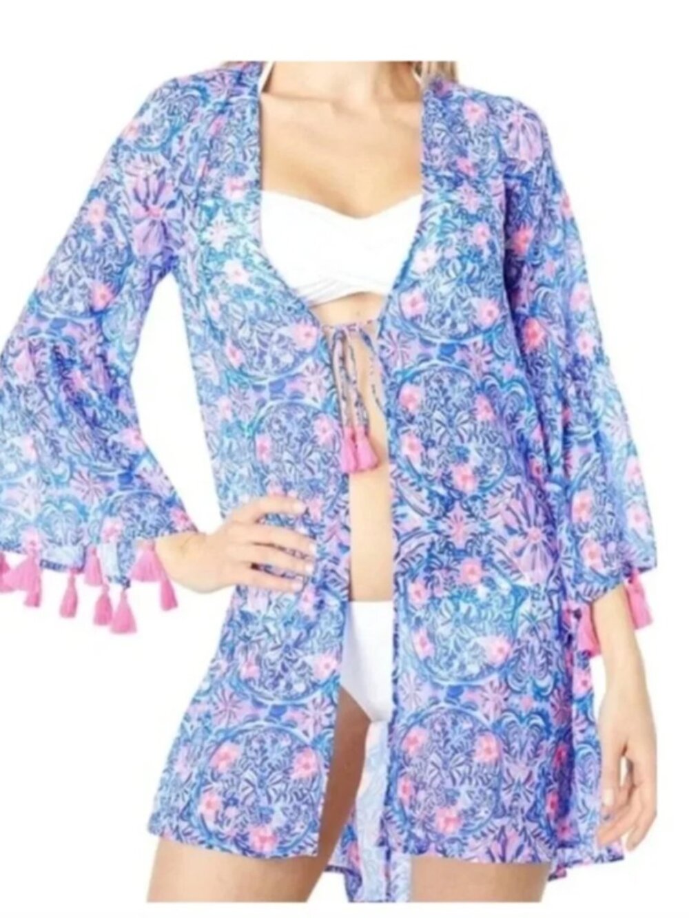 Lilly Pulitzer Motley Cover-Up Large Blue Peri Takin’ It Easy XL